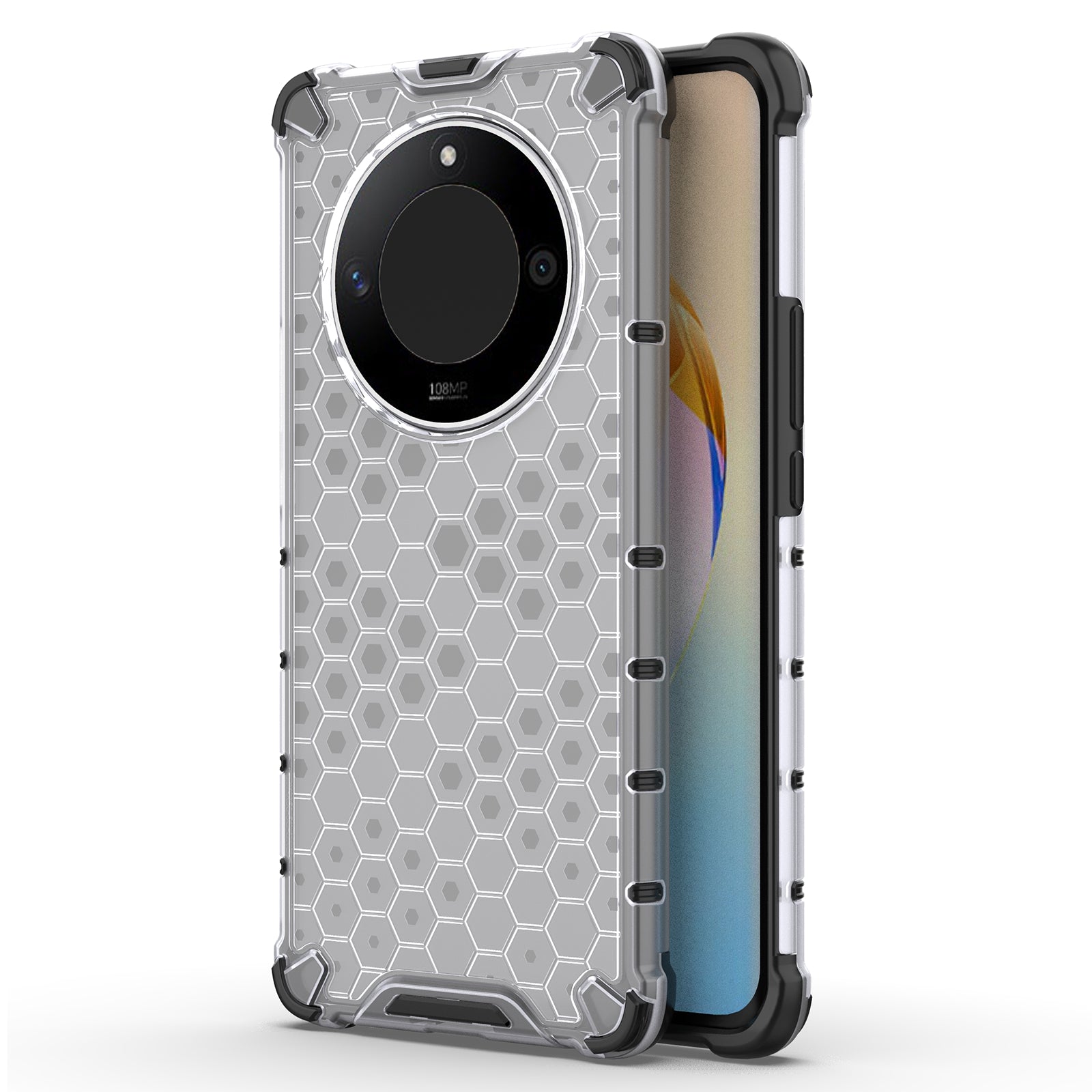 For Honor X50 5G / X9b 5G / Magic6 Lite 5G Case PC+TPU Anti-scratch Phone Shell with Honeycomb Design For Honor X50 5G / X9b 5G / Magic6 Lite 5G Case PC+TPU Anti-scratch Phone Shell with Honeycomb Design